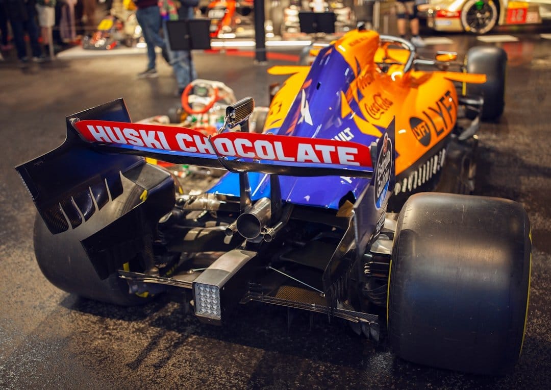 F1 car showcasing active aero features during a race, highlighting the 2026 regulations in action on track.