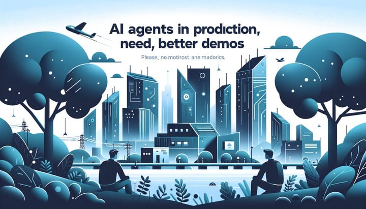 A sleek workspace with AI agents on screens, showcasing operational tools and analytics for production efficiency.