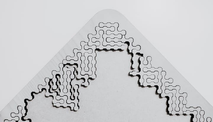 A computer-generated visualization of a complex geometric shape, showcasing AI's breakthrough in solving an 80-year-old puzzle.